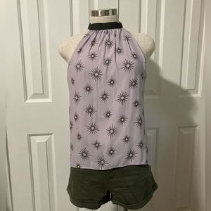 Free People Through the night sun print Halter top in Lavender